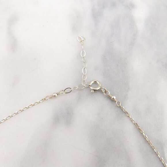 Super 7 Stone and Amethyst Necklace in Sterling Silver - Short Layer Necklace - Picture 4 of 5